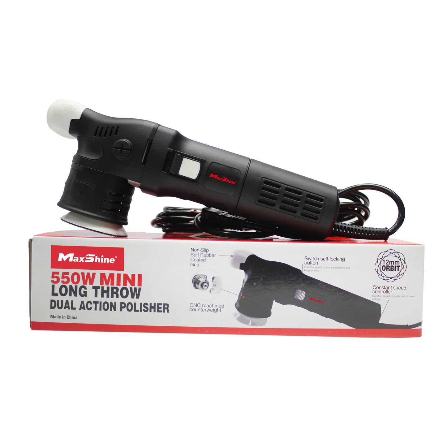 Pulidora Doble Acción D/A Maxshine - M312 550W MINI LONG