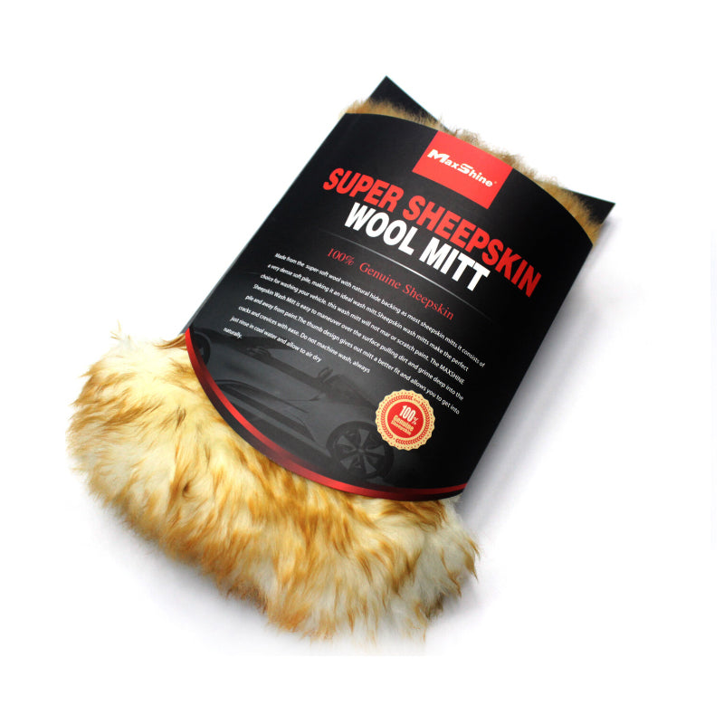 Maxshine® Super Sheepskin Wool Mitt - Guante de Lavado Lana para Auto
