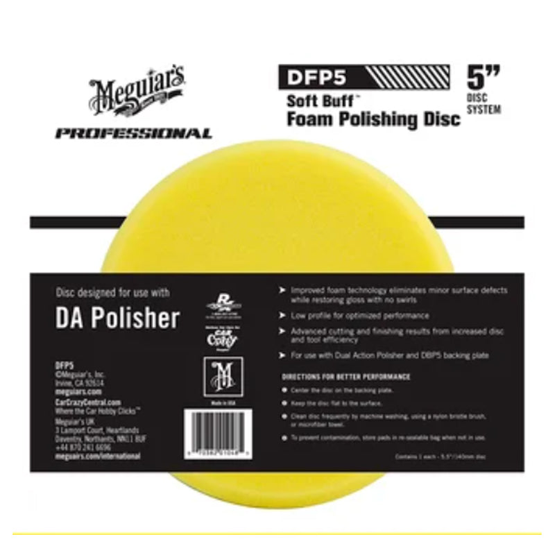 Pad Esponja de Pulido Meguiar’s® DA Foam Polishing Disc DFP5 D/A 5"