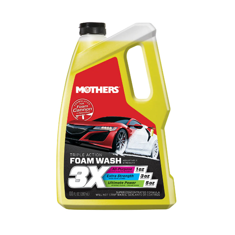 Mothers® Triple Action Foam Wash 100 oz. / 2957 mL Shampoo para Auto 360detailing