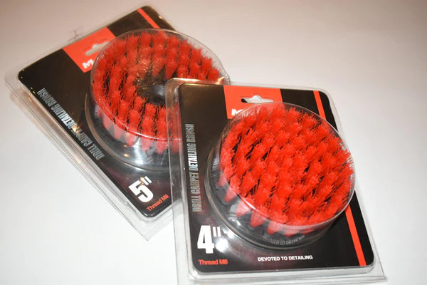 MaxShine® Red Upholstery Carpet Brush with Drill Attachment - Cepillo para Tapices