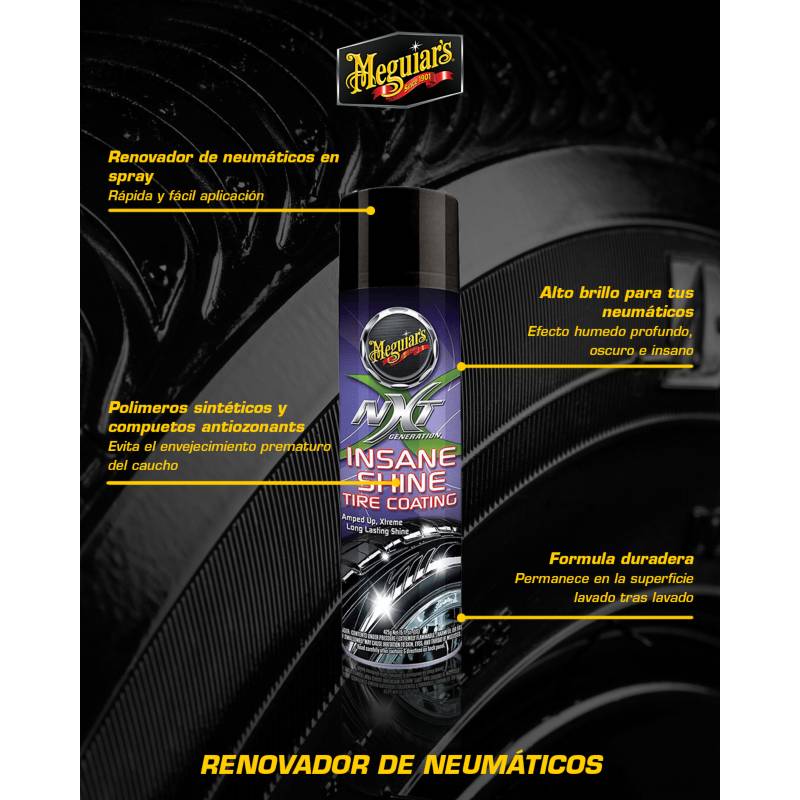 Meguiars NXT Insane Shine Tire Coating -Renovador De Neumáticos 425gr.