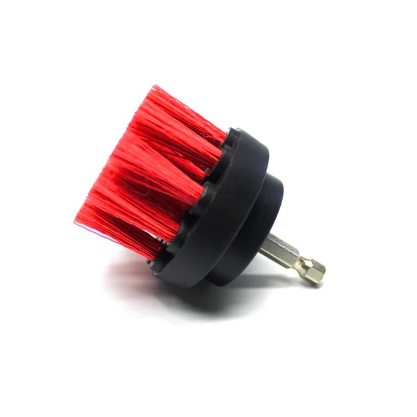 MaxShine® Red Upholstery Carpet Brush with Drill Attachment - Cepillo para Tapices