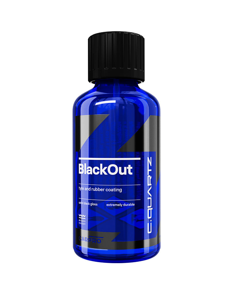 CarPro® CQUARTZ BlackOut - Tire & Rubber Coating 100ml - Sellador Cerámico Plásticos y Gomas