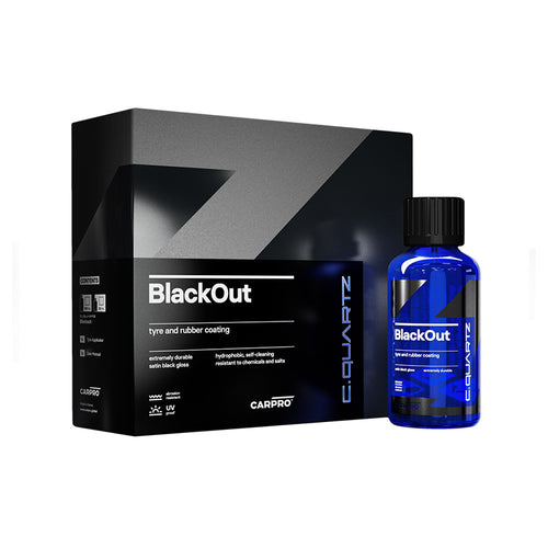 CarPro® CQUARTZ BlackOut - Tire & Rubber Coating 100ml - Sellador Cerámico Plásticos y Gomas