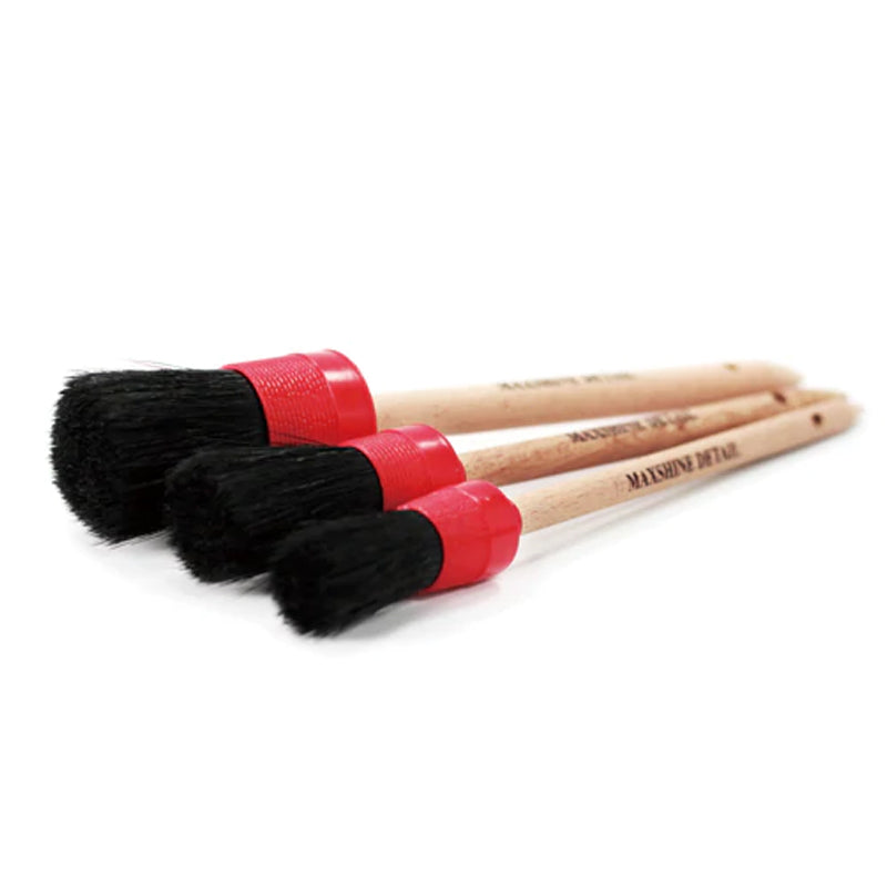 Cepillos Detailing MaxShine® Professional Detailing Brushes (Pack de 3 Cepillos Natural)