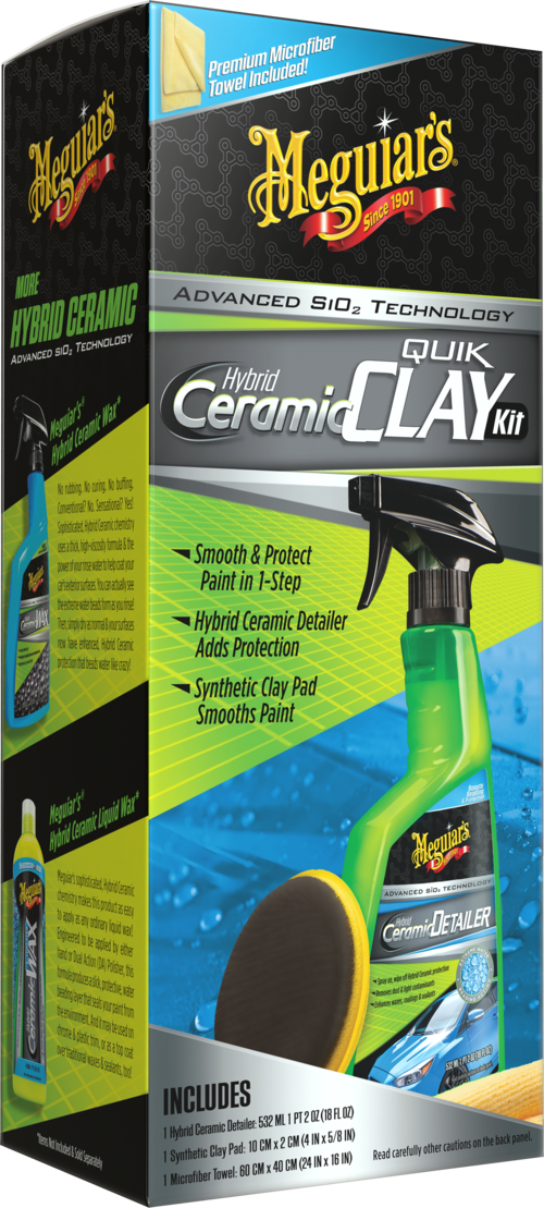 Meguiars Hybrid Ceramic Quik Clay System - Kit Quick Ceramic Clay