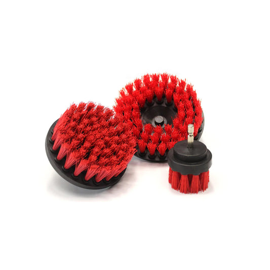 MaxShine® Red Upholstery Carpet Brush with Drill Attachment - Cepillo para Tapices