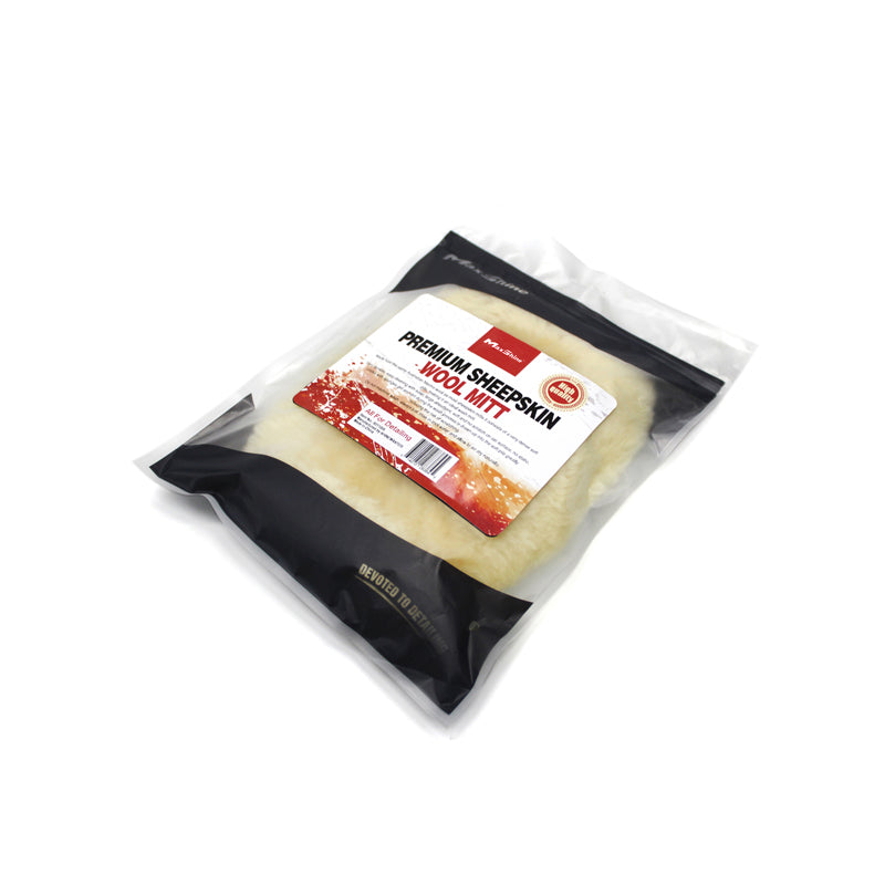 Maxshine® Premium Sheepskin Wool Mitt- Guante de Lavado Auto