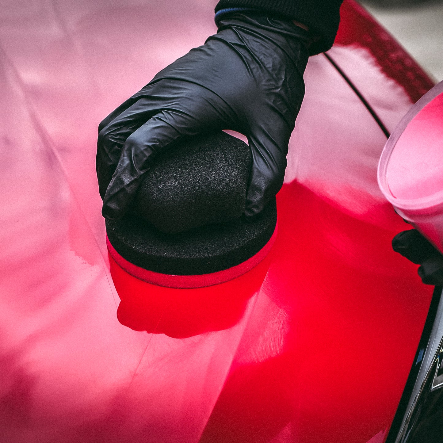 Maxshine® Aplicador para Cera - Red Hex Grip Car Wax Foam Applicator
