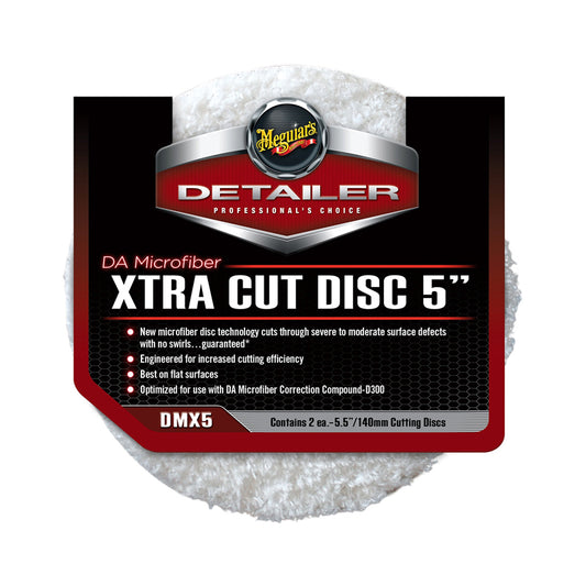 Pad Microfibra de Corrección Meguiar’s® DA Microfibre Xtra Cut Disc 5" - Pack 2 und.