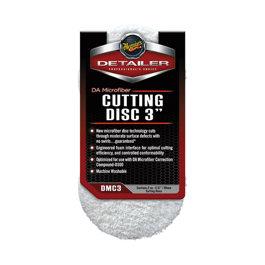 Pad Microfibra de Corte Meguiar’s®DA Microfiber Cutting Disc 3" - Pack 2 und.