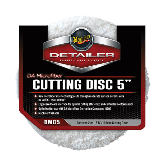 Pad Microfibra de Corte Meguiar’s®DA Microfiber Cutting Disc 5" - Pack 2 und.