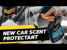 Cargar y reproducir el video en el visor de la galería, New Car Scent Protectant Meguiars  - Limpiador y Protector de Interiores Auto 473ml
